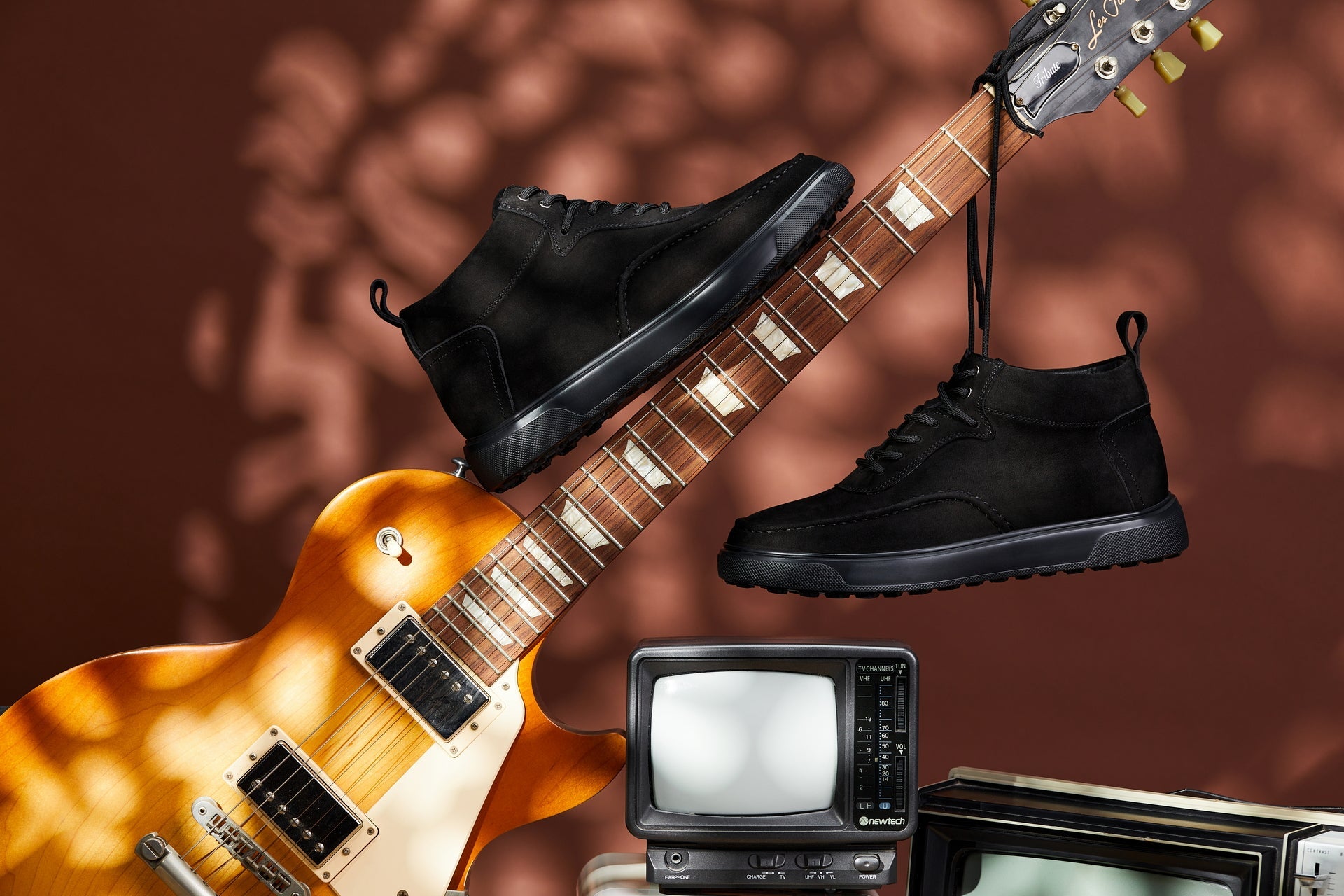 Y7113 - 2.8 Inches Taller (Black) - Nubuck Suede Moc-Toe Men's Sneak-Boots