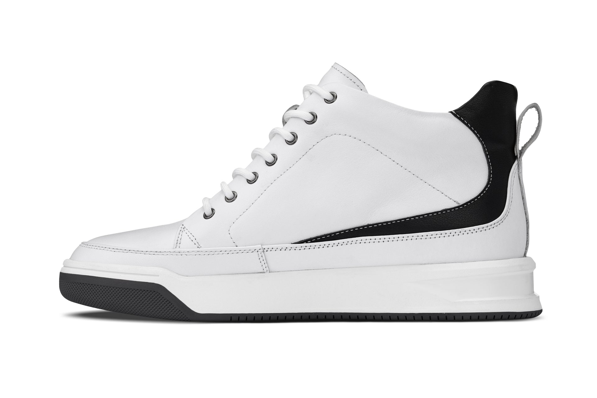 Y7151 - 2.6 Inches Taller (Off-White) - Leather Ankle Top Men's Sneak-Boot