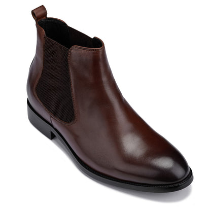 Y72231 - 2.8 Inches Taller (Coffee Brown) - Chelsea Men's Boots