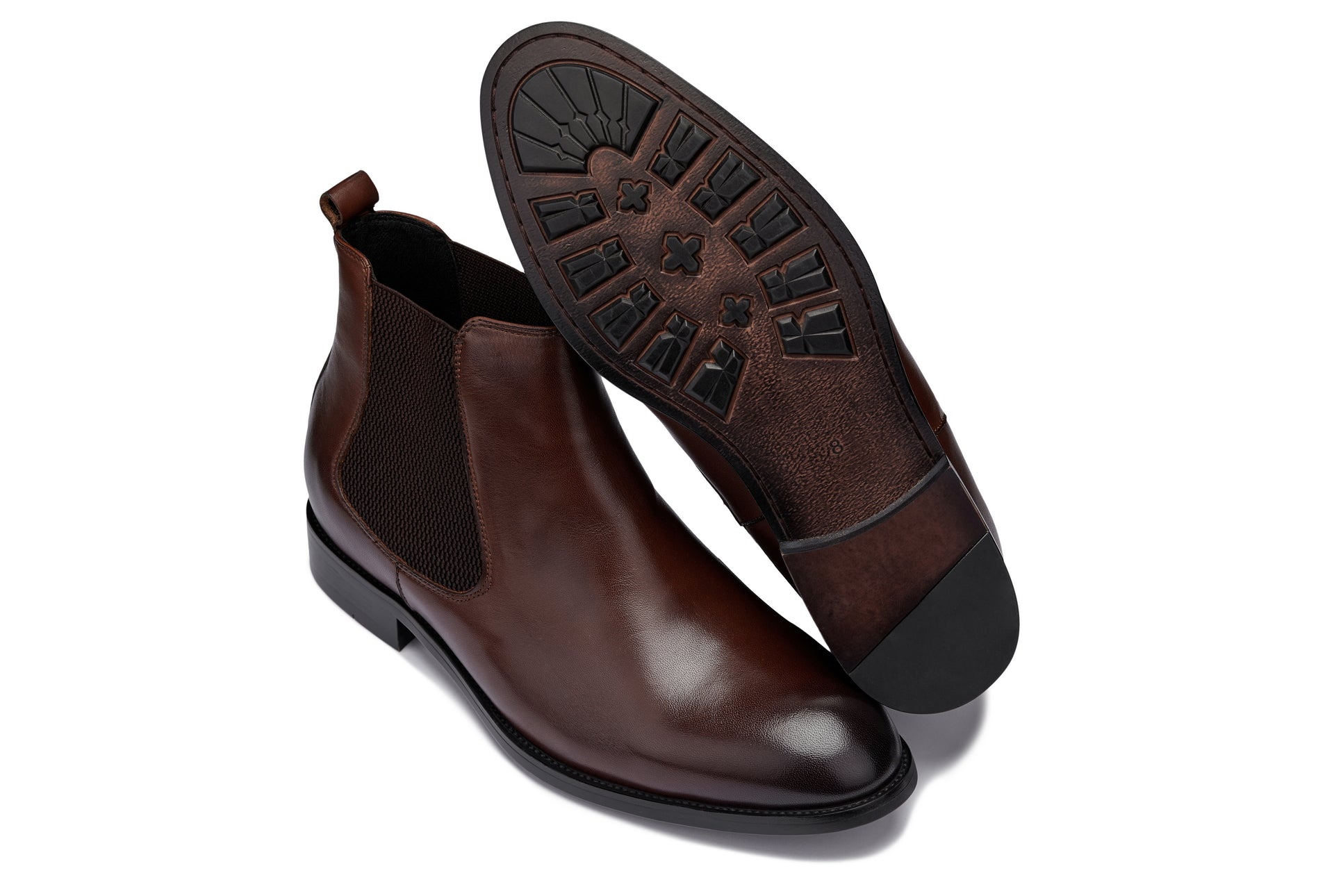 Y72231 - 2.8 Inches Taller (Coffee Brown) - Chelsea Men's Boots