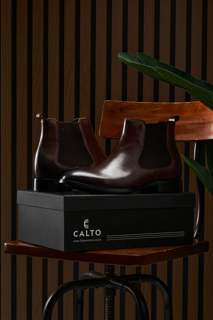 Y72231 - 2.8 Inches Taller (Coffee Brown) - Chelsea Men's Boots