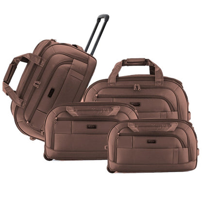 Gavin Soft shell Lightweight Duffel Rolling Bag 4 Piece Set