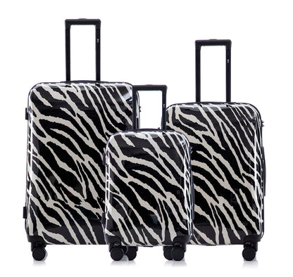 Zebra 3 Piece Luggage Set with TSA Lock