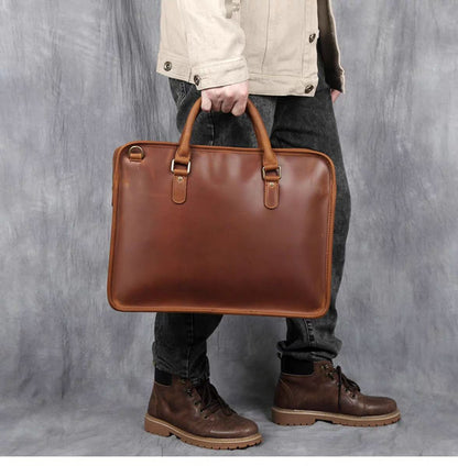 The Hemming Leather Laptop Bag | Vintage Leather Briefcase