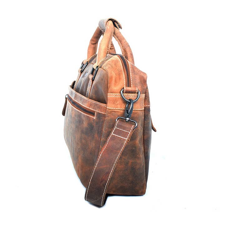 Brandon Spacious Buffalo Leather Shoulder Bag