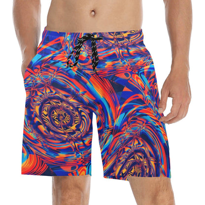 Desert Sunset Fractal Melt Swim Shorts