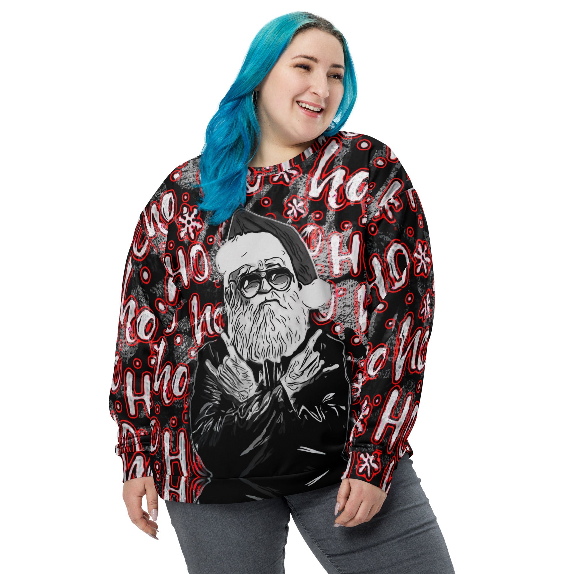 Rock N' Roll Santa Christmas Sweatshirt