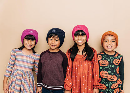 Cozy Smiley Face Knit Beanie
