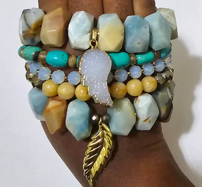 Amazonite Bracelet Set