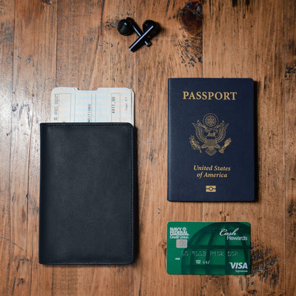 Passport Wallets - Boarding Pass, Cards, Cash, Coins, AirTag (American Flag optional)