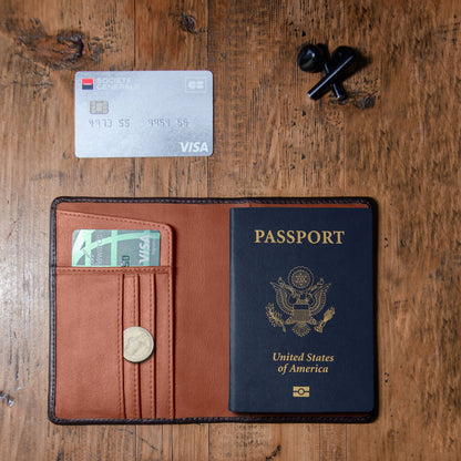 Passport Wallets - Boarding Pass, Cards, Cash, Coins, AirTag (American Flag optional)