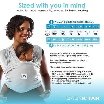 Baby K'tan Original Baby Carrier | Heather Grey