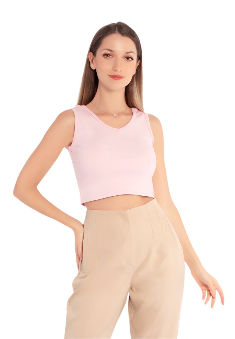 Basic Sleeveless Short Top