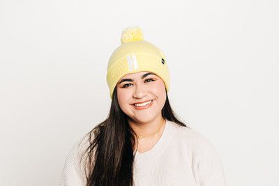 Letter Pom Pom Hat