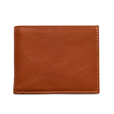 Carry-It-All Bifold Men's Leather Wallet (American Flag optional)