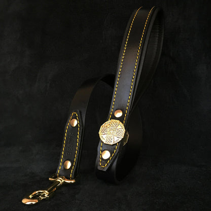 The "Maximus" Dog Harness. Black & Gold
