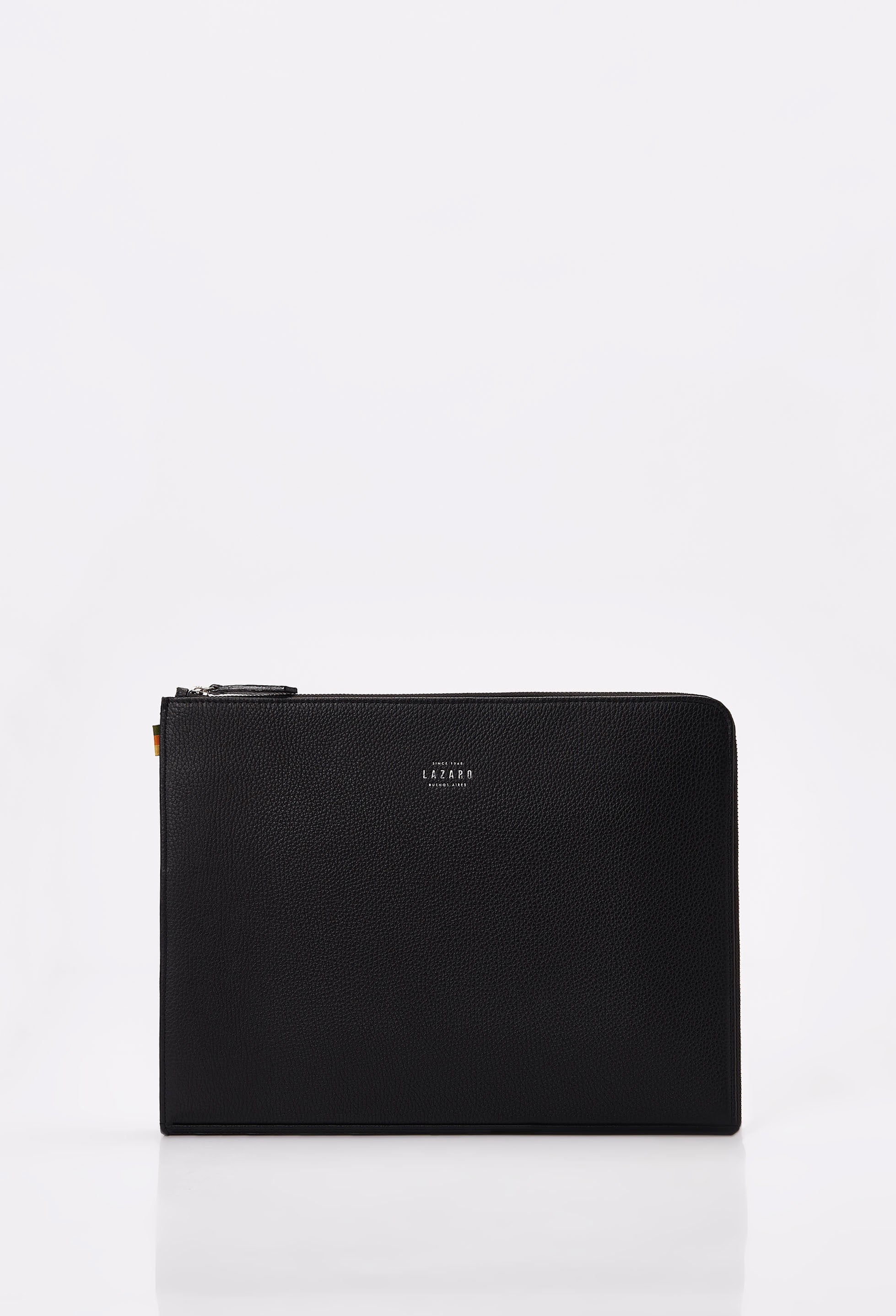 Black Leather Slim Computer Case