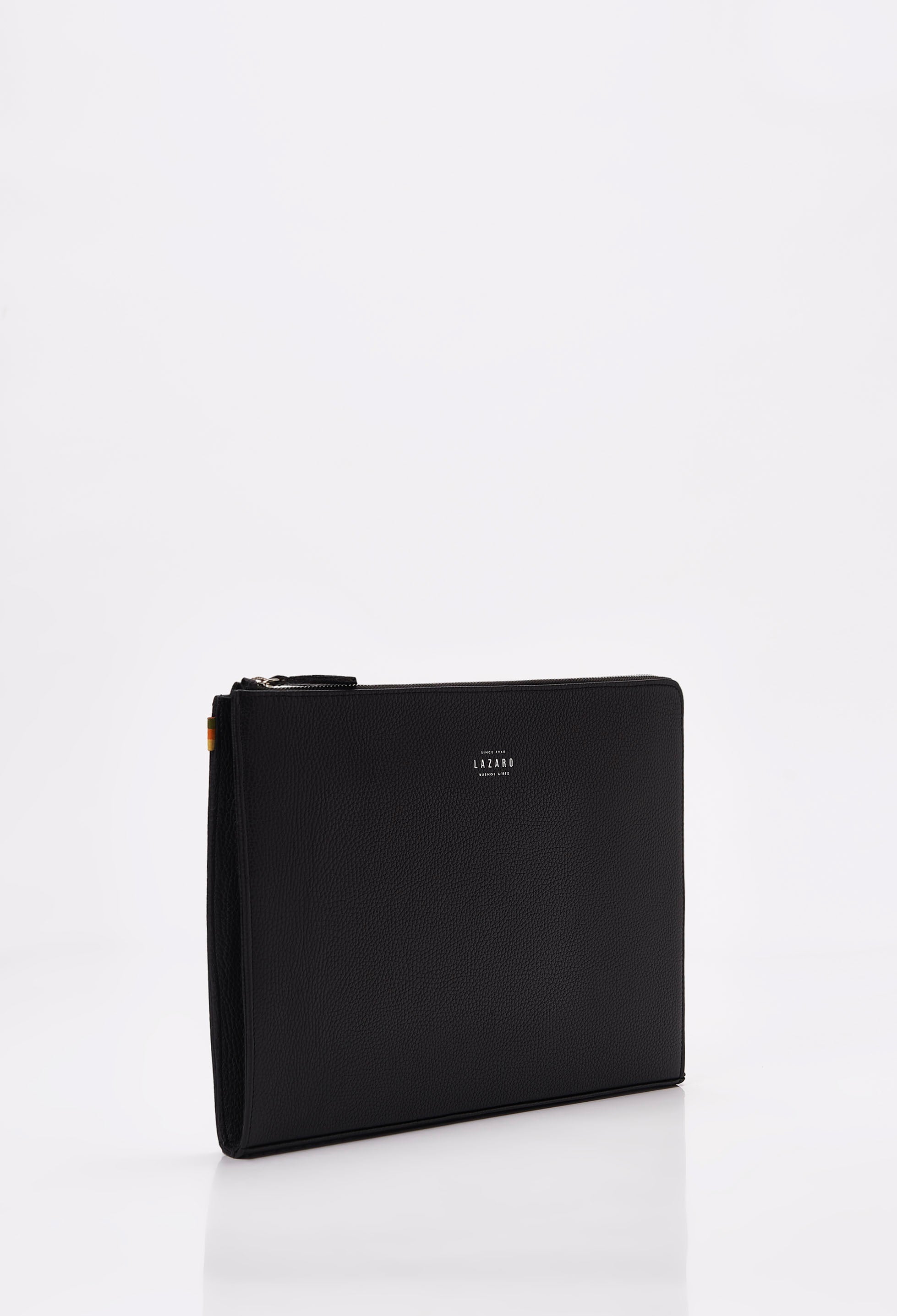 Black Leather Slim Computer Case