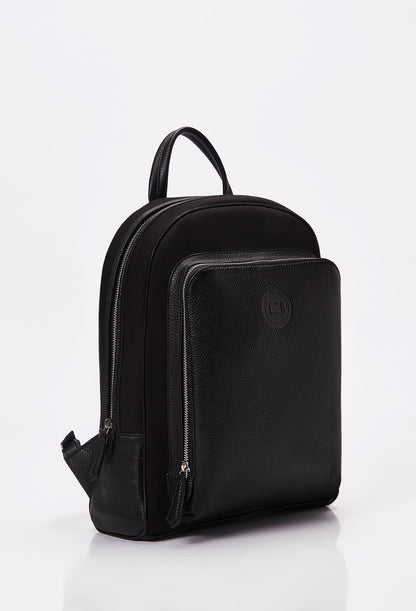 Black Everyday Neoprene & Leather Backpack