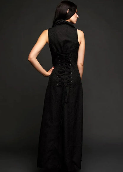 Black Long Sleeveless Gothic Coat