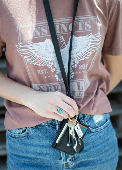 Leather Lanyard – Handcrafted Full-Grain Key & ID Holder