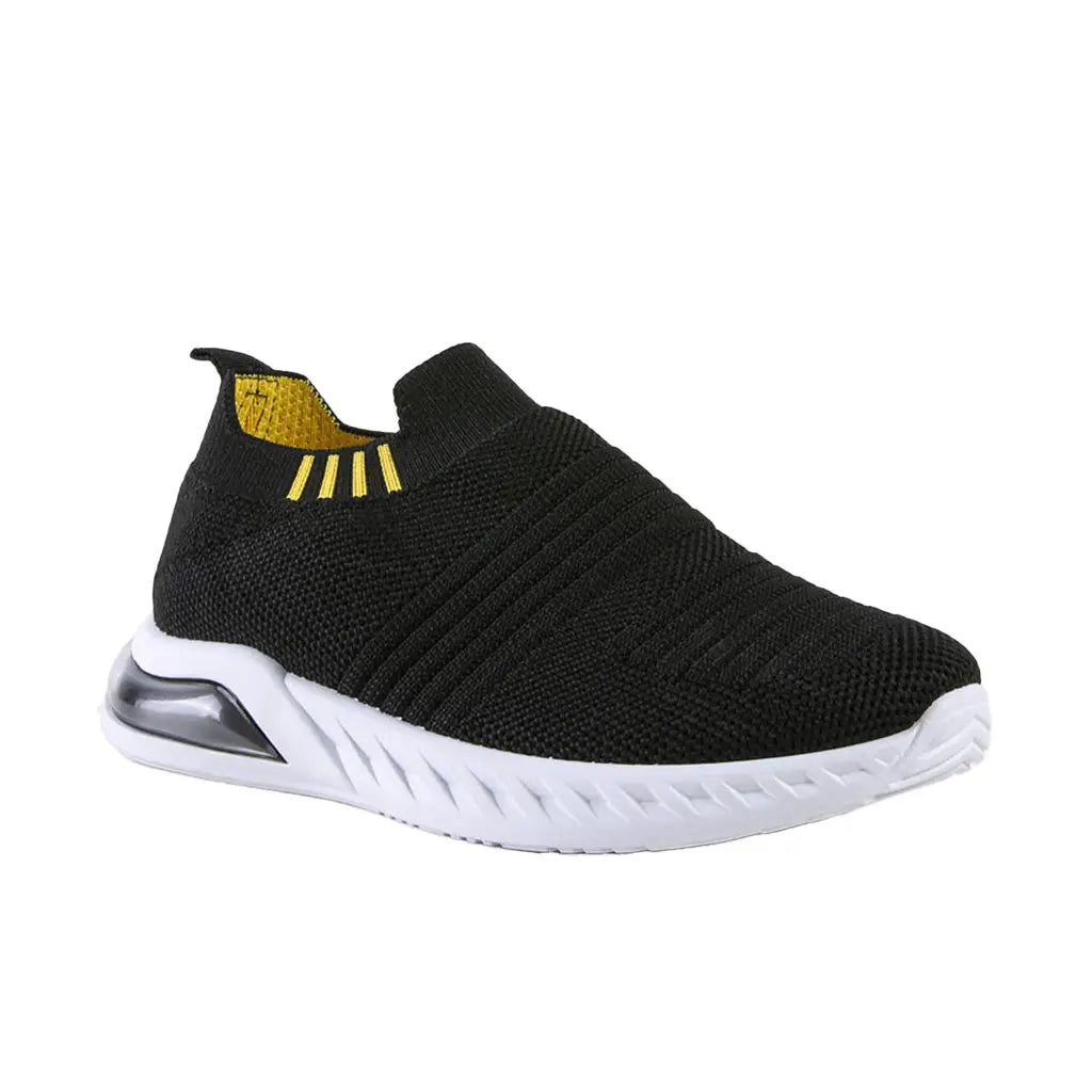 Slip On Active Fly Knit Black Sneakers