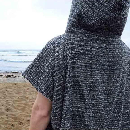 Surf Changing Poncho - Charcoal Black