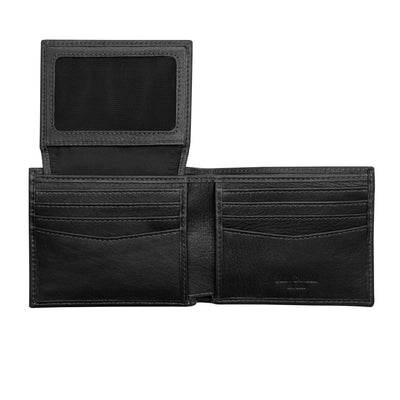 Carry-It-All Bifold Men's Leather Wallet (American Flag optional)