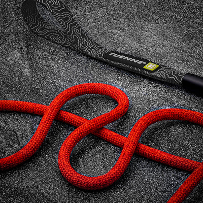 Rope Dog Leash with Auto-Locking Carabiner – 9.8mm Mammut | Blood Red