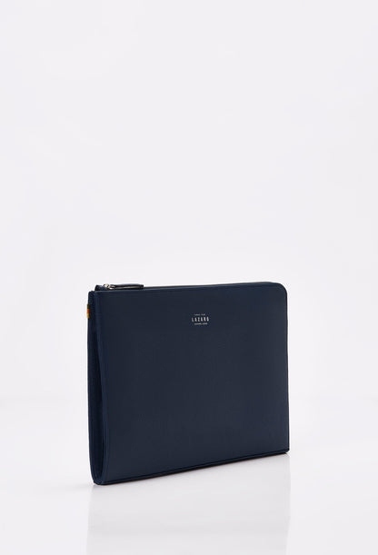 Blue Leather Slim Computer Case