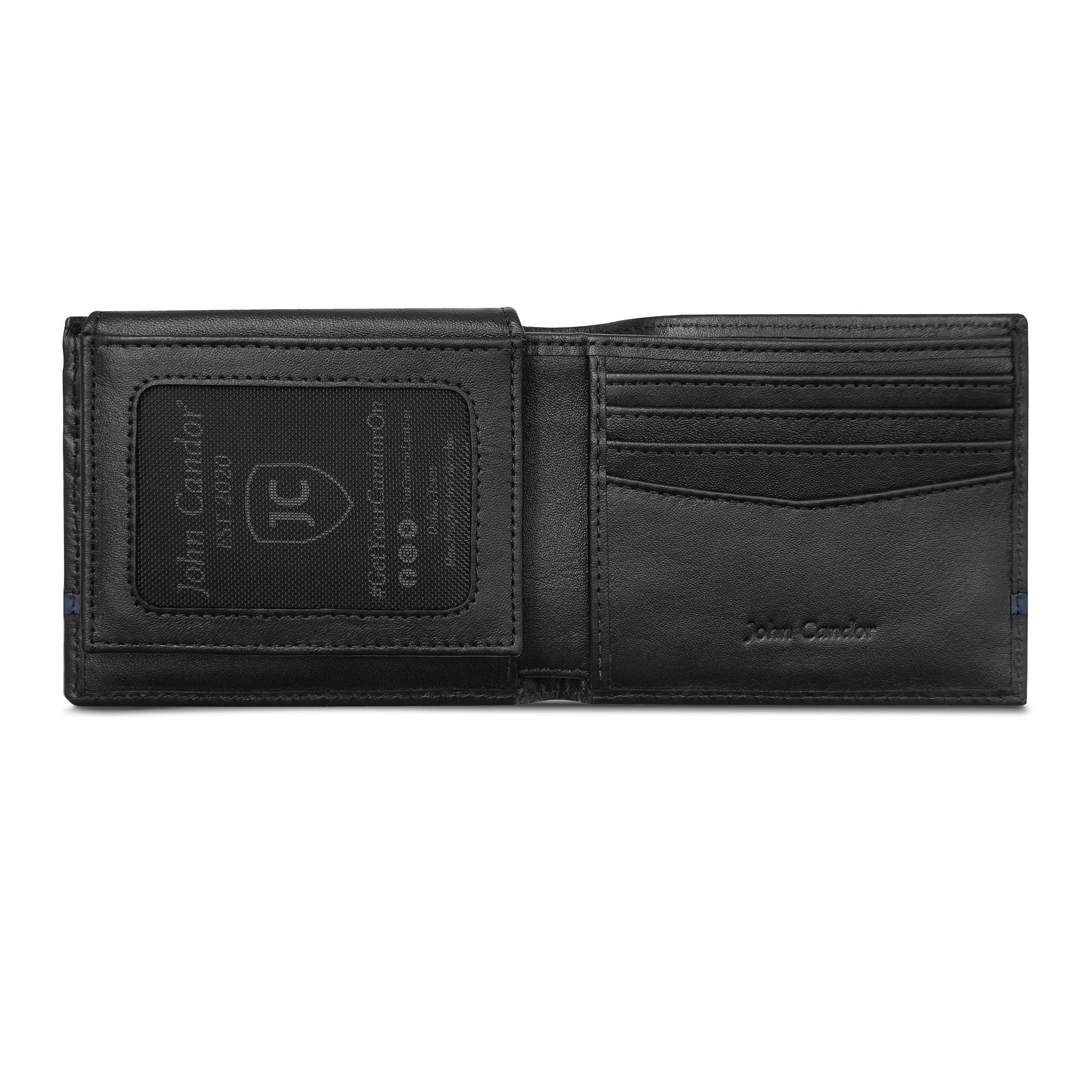 Carry-It-All Bifold Mens Leather Wallet (American Flag optional)