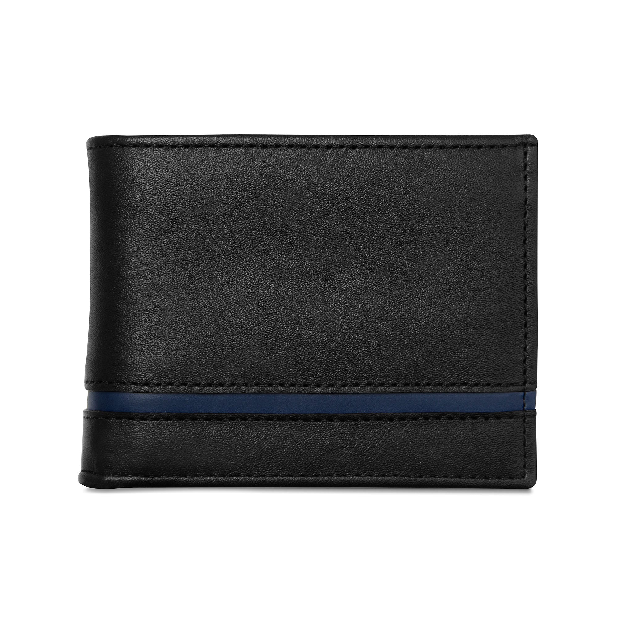 Carry-It-All Bifold Mens Leather Wallet (American Flag optional)