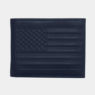 Carry-It-All Bifold Men's Leather Wallet (American Flag optional)