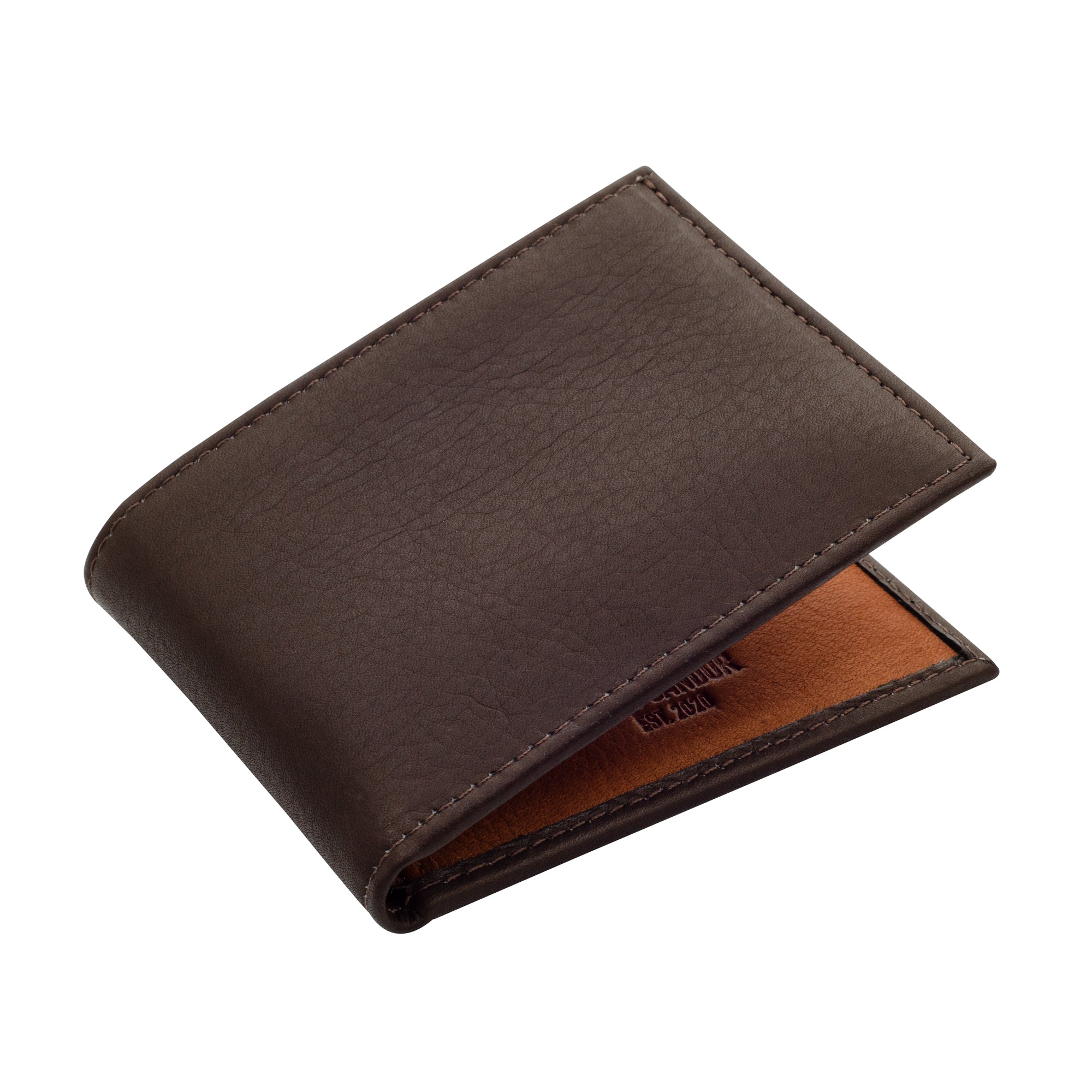 Carry-It-All Bifold Mens Leather Wallet (American Flag optional)