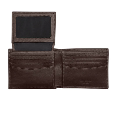 Carry-It-All Bifold Men's Leather Wallet (American Flag optional)