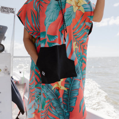 Changing Poncho: Palms Coral