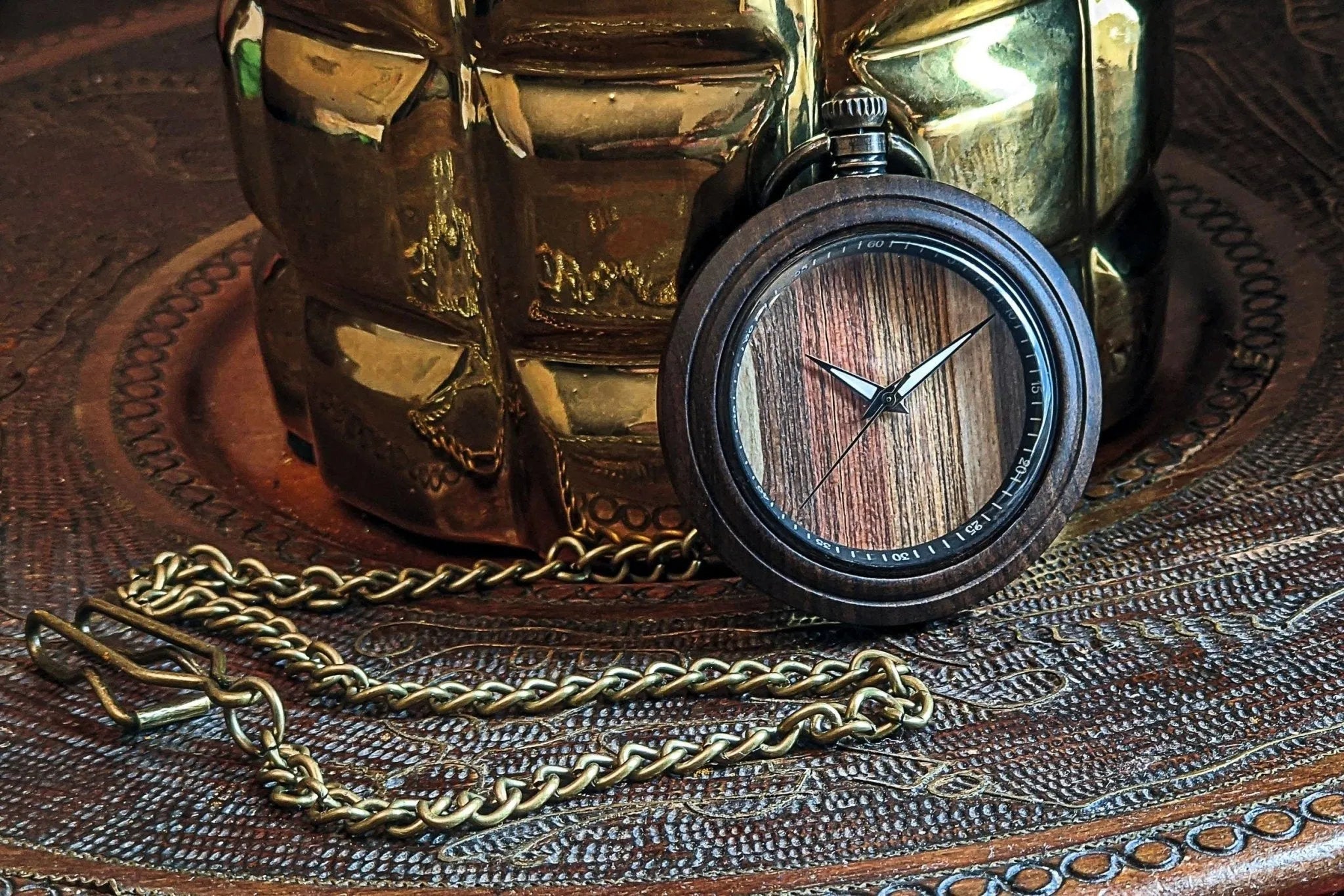 Groomsmen Set of 5 Wooden Pocket Watch | Valor