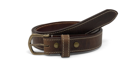 Handmade Leather Belt | Horween Dublin | Nut Brown