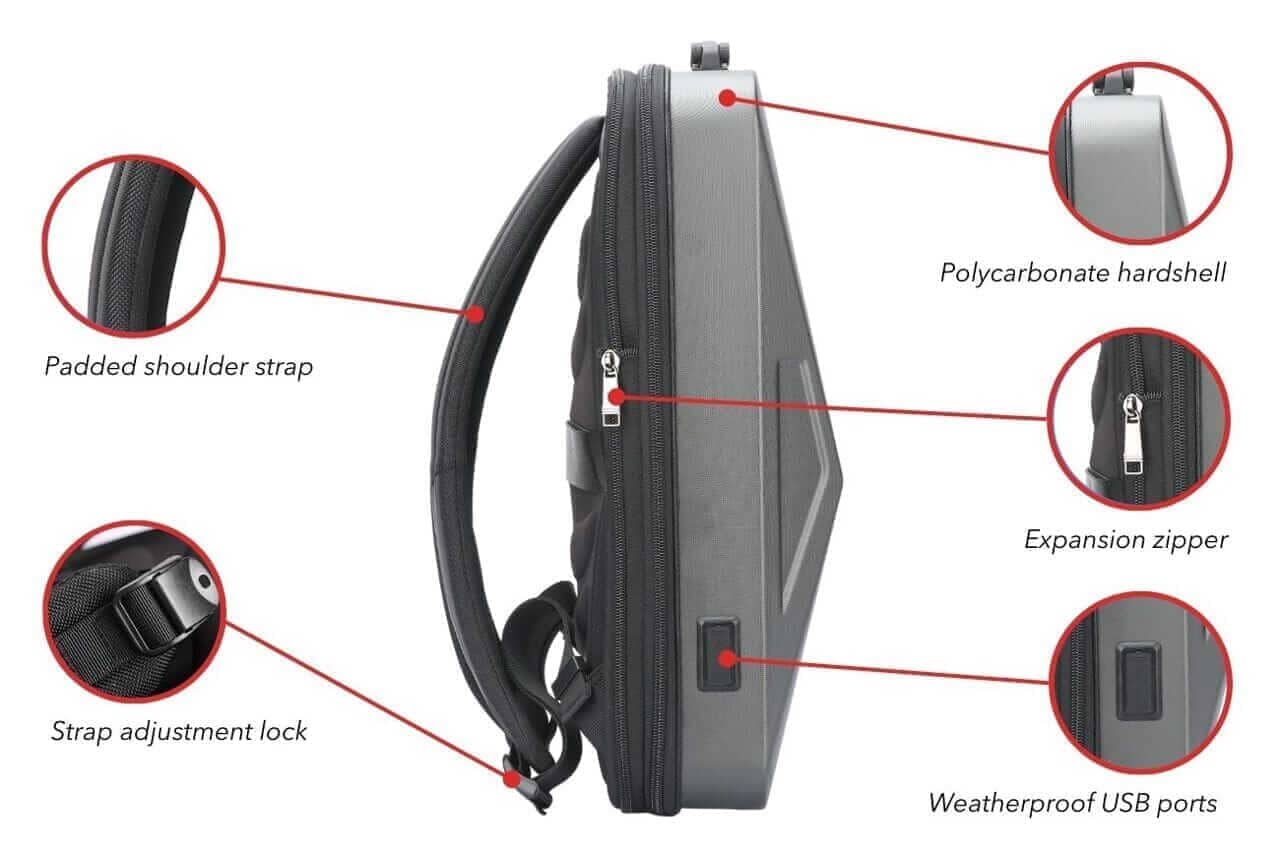 Cyber Backpack - 40L, Expandable Tesla Cybertruck-Inspired