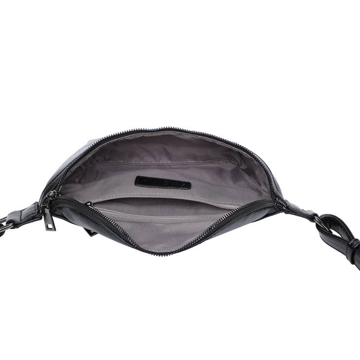 Terry Real Leather Summer Waist Bag Black