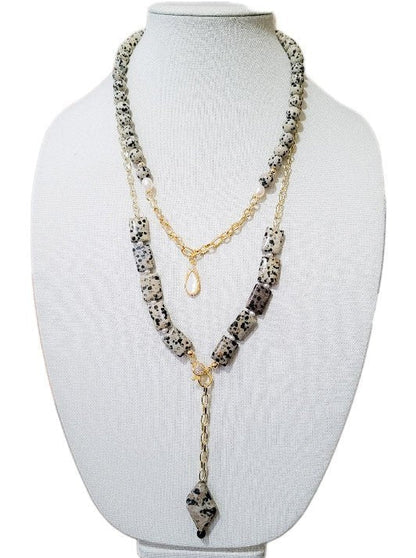 Dalmatian Jasper Layer Necklace Set