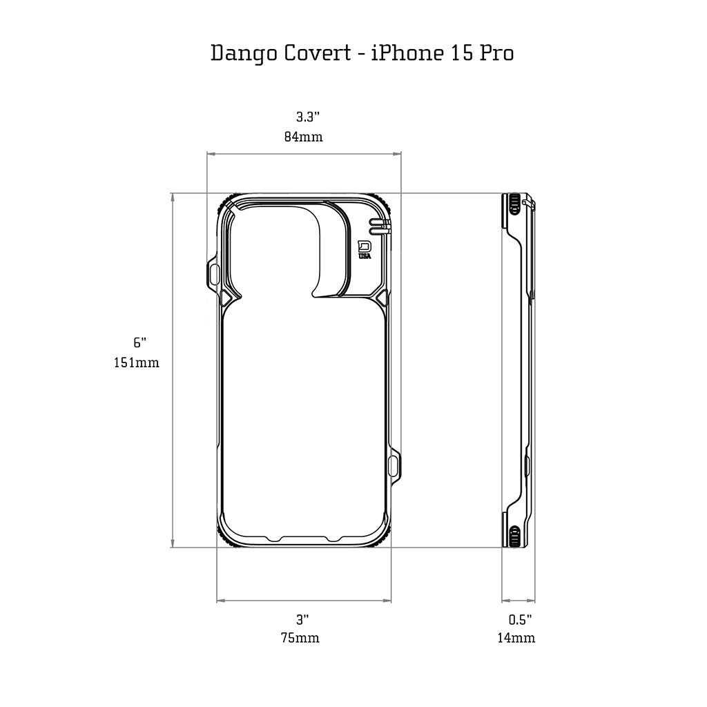 DANGO COVERT CASE FOR IPHONE 15 PRO