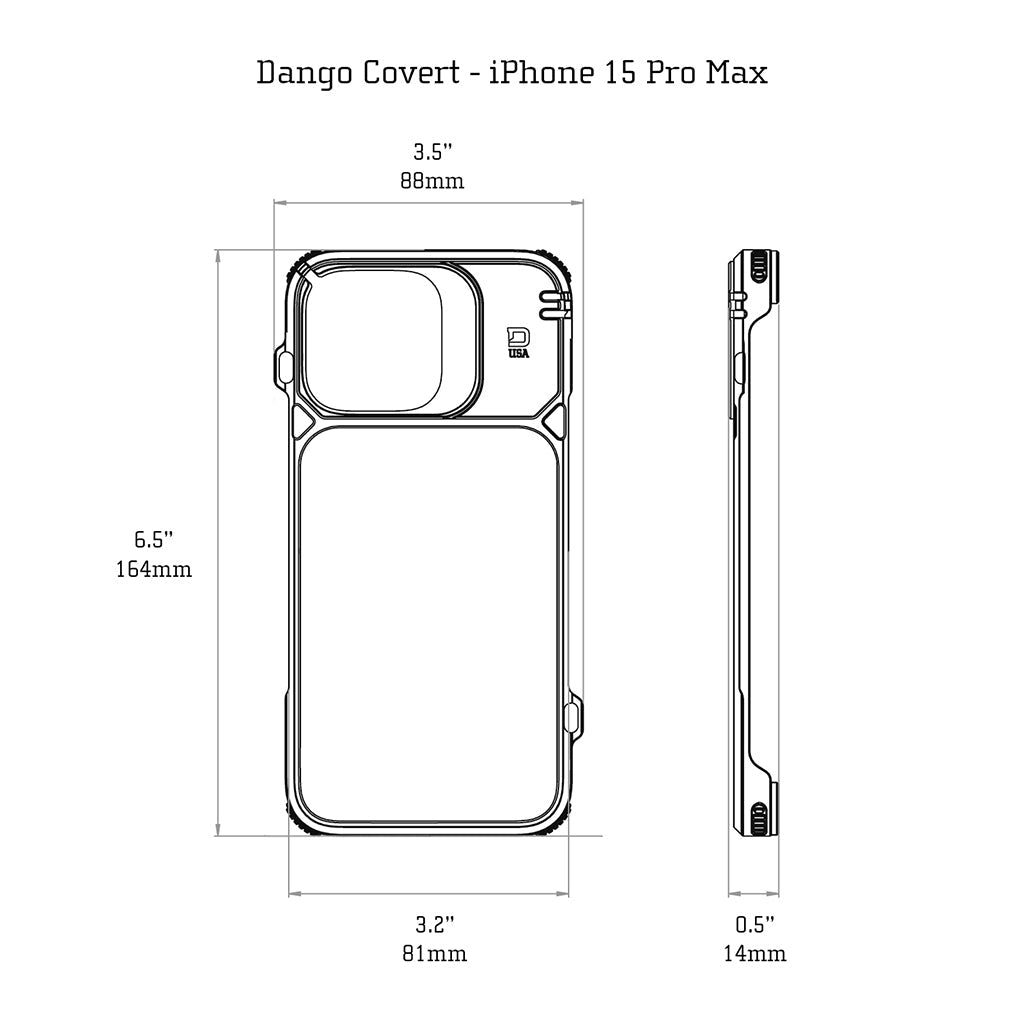 DANGO COVERT CASE FOR IPHONE 15 PRO MAX