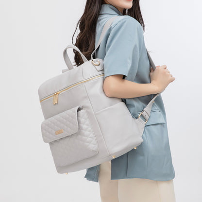 Monaco Diaper Bag | Stone Grey