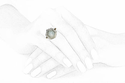 Hex Gemstone Ring