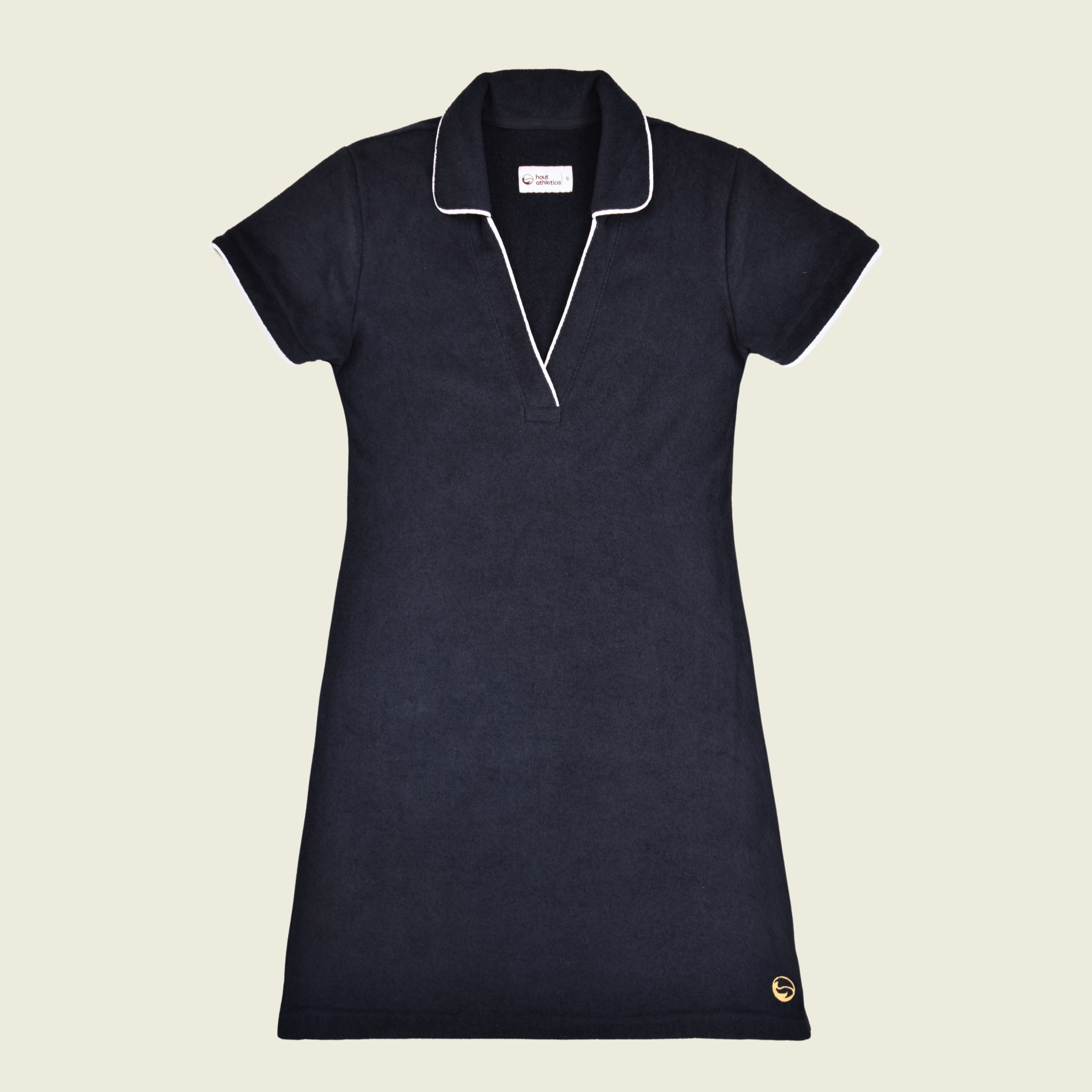 Navy Terry Cloth Polo Dress