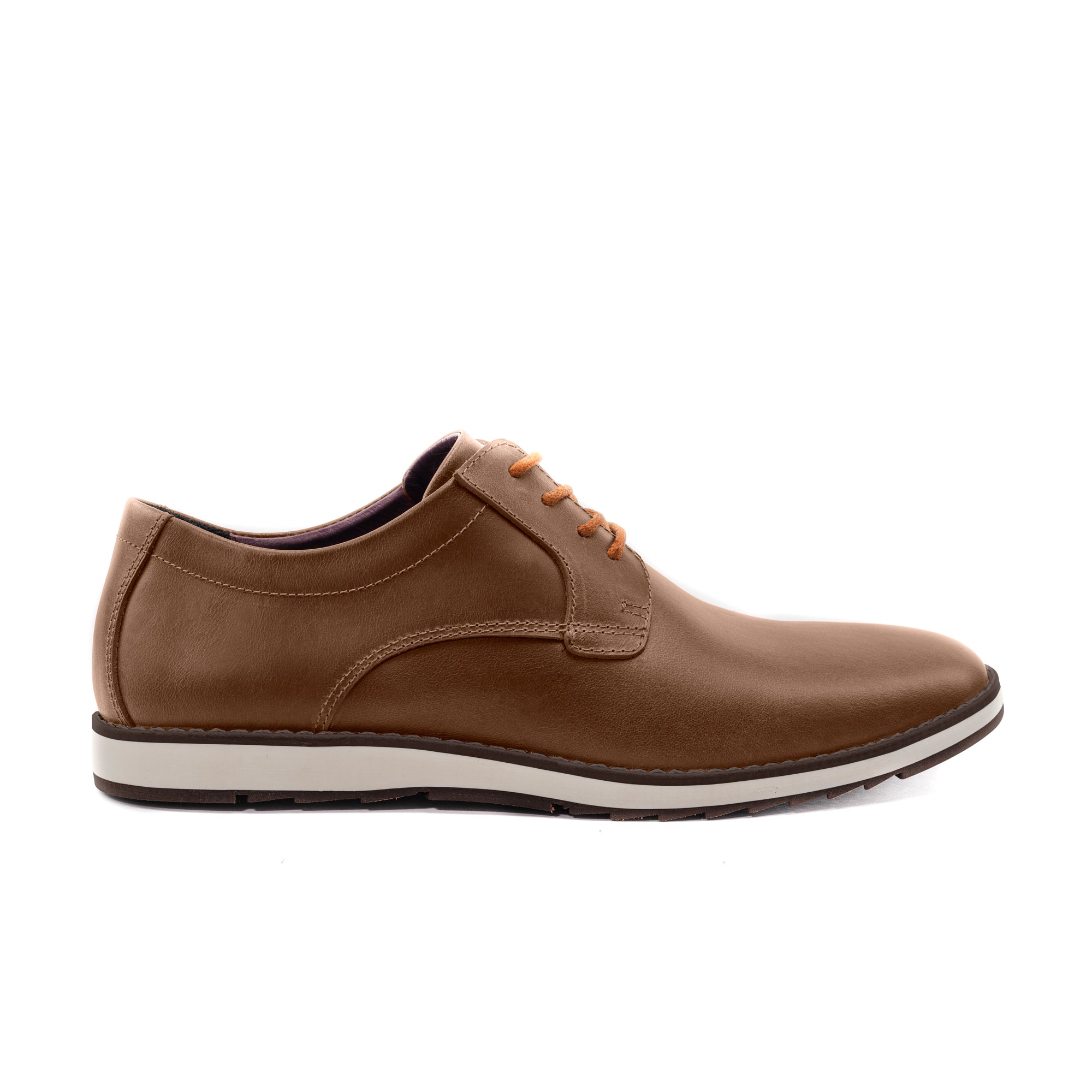 Classic Mustang Brown Full Grain Leather Derby Dress Sneakers