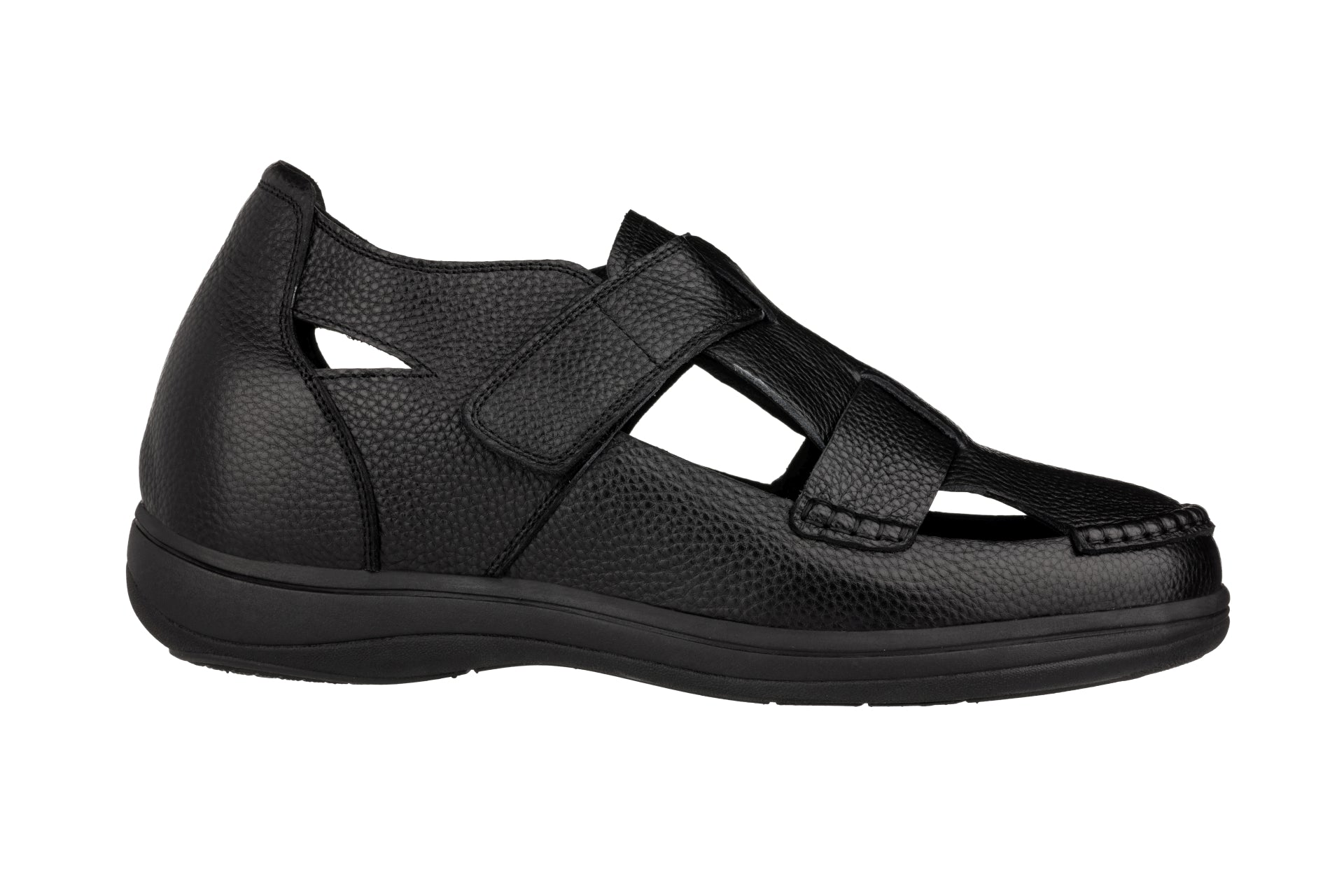 K2661 - 3.2 Inches Taller (Black) - Casual Fisherman Sandals