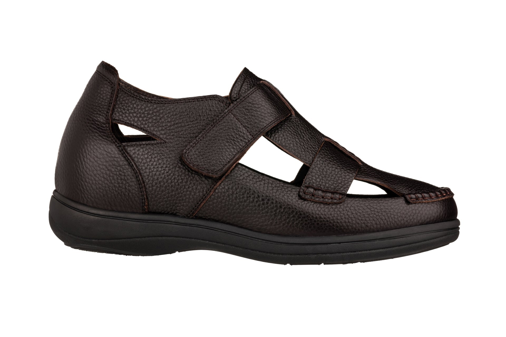 K2662 - 3.2 Inches Taller (Dark Brown) - Casual Fisherman Sandal
