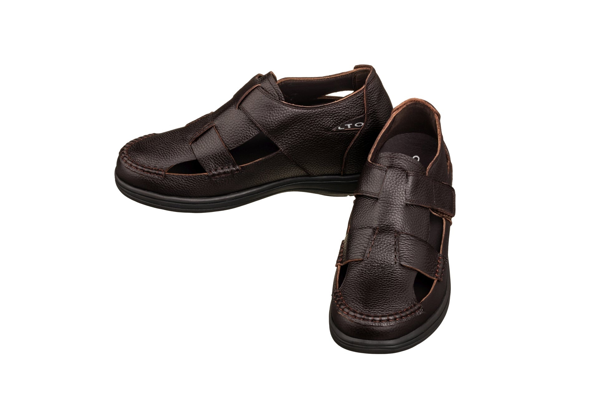 K2662 - 3.2 Inches Taller (Dark Brown) - Casual Fisherman Sandal
